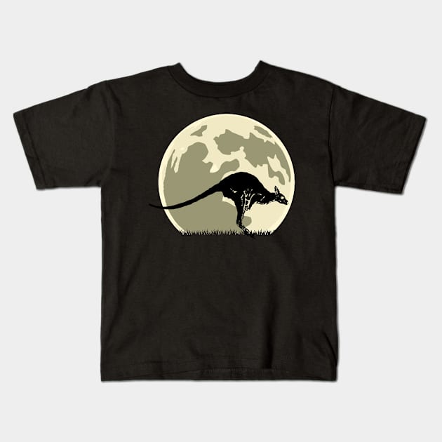 Kangaroo Cute Halloween Design Kids T-Shirt by RJCatch